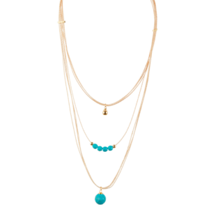 CF163 - ROUND STONE NECKLACE BURITI ORGANIC STRAW AND GOLD PLATING (T)