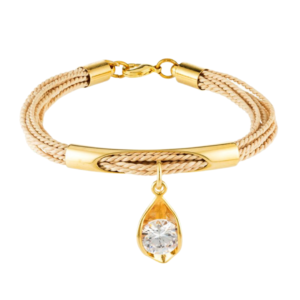 PF200-20 - FINE BURITI STRAW BRACELET GOLD PLATING (T)