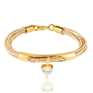 PF200-41- FINE BURITI STRAW BRACELET PENDANT LIGHT AND GOLD PLATING (T)