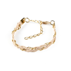 P122 - ANGELICA BRACELET BURITI ORGANIC STRAW AND GOLD PLATING (T)