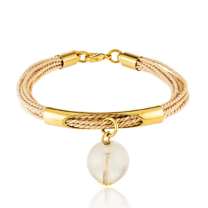 PF200-06 - FINE BURITI STRAW BRACELET PENDANT LIGHT AND GOLD PLATING (T)