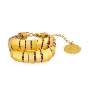 P49 - ELEMENTARY BRACELET BURITI ORGANIC STRAW AND GOLD PLATING (T)