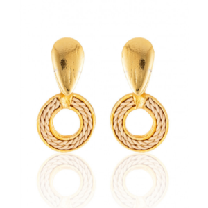 BR423 - CELL EARRING GOLD PLATING (T)