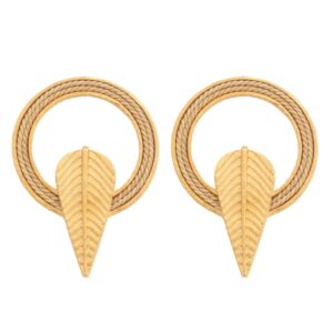 BQ262 - EARRING FLORA GOLD PLATING (B)