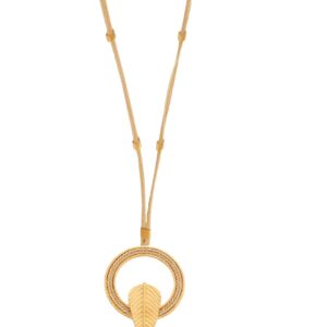 CN49 - LONG NECKLACE IN BURITI ORGANIC STRAW AND GOLD PLATING (B)