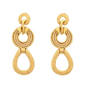 OL372 - EARRING MANDALA COLLECTION IN BURITI ORGANIC STRAW AND GOLD PLATING (B)