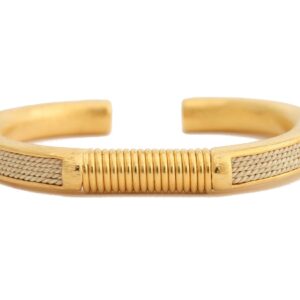 PE1062 - BRACELET ARTICULATED IN BURITI STRAW AND GOLD PLATING (B)