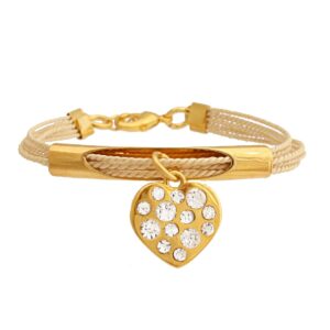 PF01 - LOVE BRACELET IN BURITI STRAW AND GOLD PLATING (B)