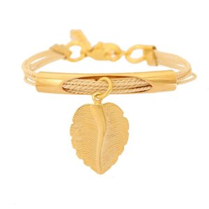 PF517 - FLORA COLLECTION - BURITI STRAW BRACELET AND GOLD PLATING (B)