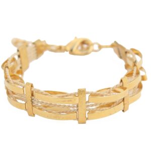 PV102 - BURITI STRAW BRACELET IN BURITI STRAW AND GOLD PLATING (B)
