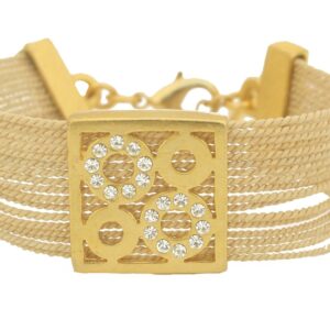 PV63 - BURITI STRAW BRACELET IN BURITI STRAW AND GOLD PLATING (B)
