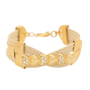 PV68 - LOVE BRACELET IN BURITI STRAW AND GOLD PLATING (B)