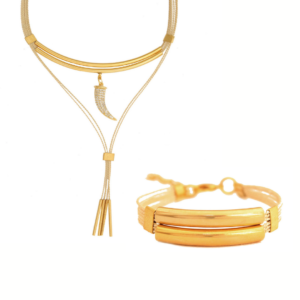 CJ50/29 - STRAW SET IN BURITI ORGANIC STRAW AND GOLD PLATING (B)