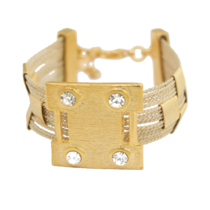 PV73 - BRACELET IN BURITI (ORGANIC) STRAW AND GOLD PLATING (B)