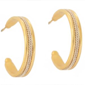 AR01 - SNAKE EARRING IN BURITI ORGANIC STRAW-LARGE AND GOLD PLATING (B)