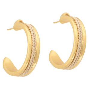 AR01 - SNAKE EARRING IN BURITI ORGANIC STRAW-MEDIUM AND GOLD PLATING (B)