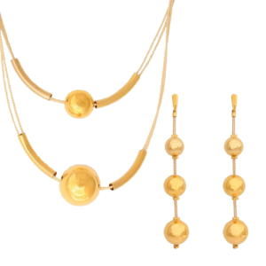 CJ0069 - BALLS SET IN BURITI ORGANIC STRAW AND GOLD PLATING (B)