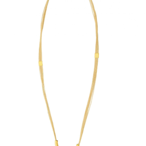CN44 - LONG SNAIL NECKLACE IN BURITI ORGANIC STRAW AND GOLD PLATING (B)