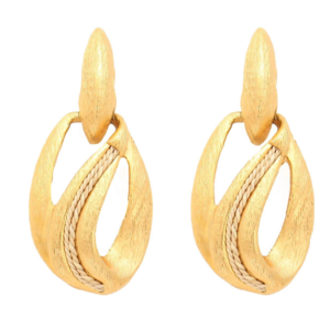 OL97 - EARRING IN BURITI ORGANIC STRAW AND GOLD PLATING (B)