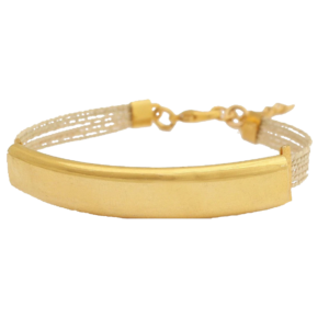 PF459 - BRACELET IN BURITI ORGANIC STRAW AND GOLD PLATING (B)
